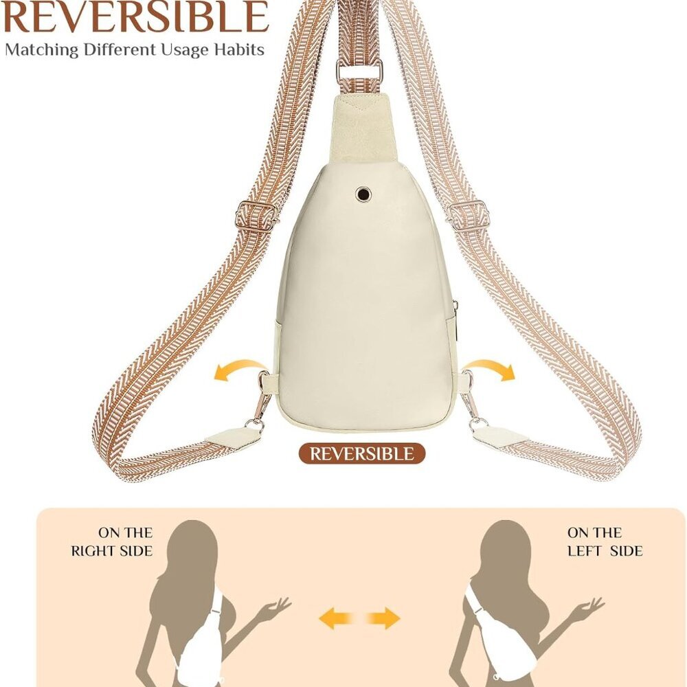 Versatile Small Leather Sling Backpack Purse With… - image 7